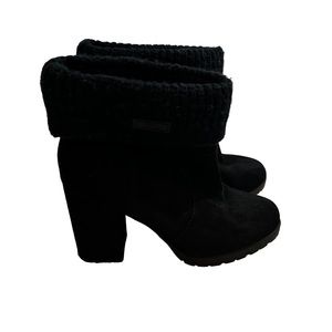 CIRCUS by Sam Edelman Carter Heeled Ankle Boot Size 10 Wide Width 
Black Suede